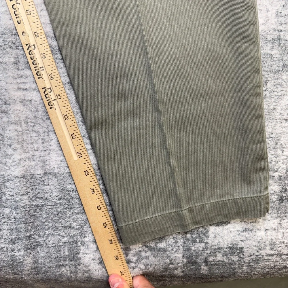 VTG Polo Ralph Pants 33x30 Olive Khaki Double Pleated Trousers High Waist 90s